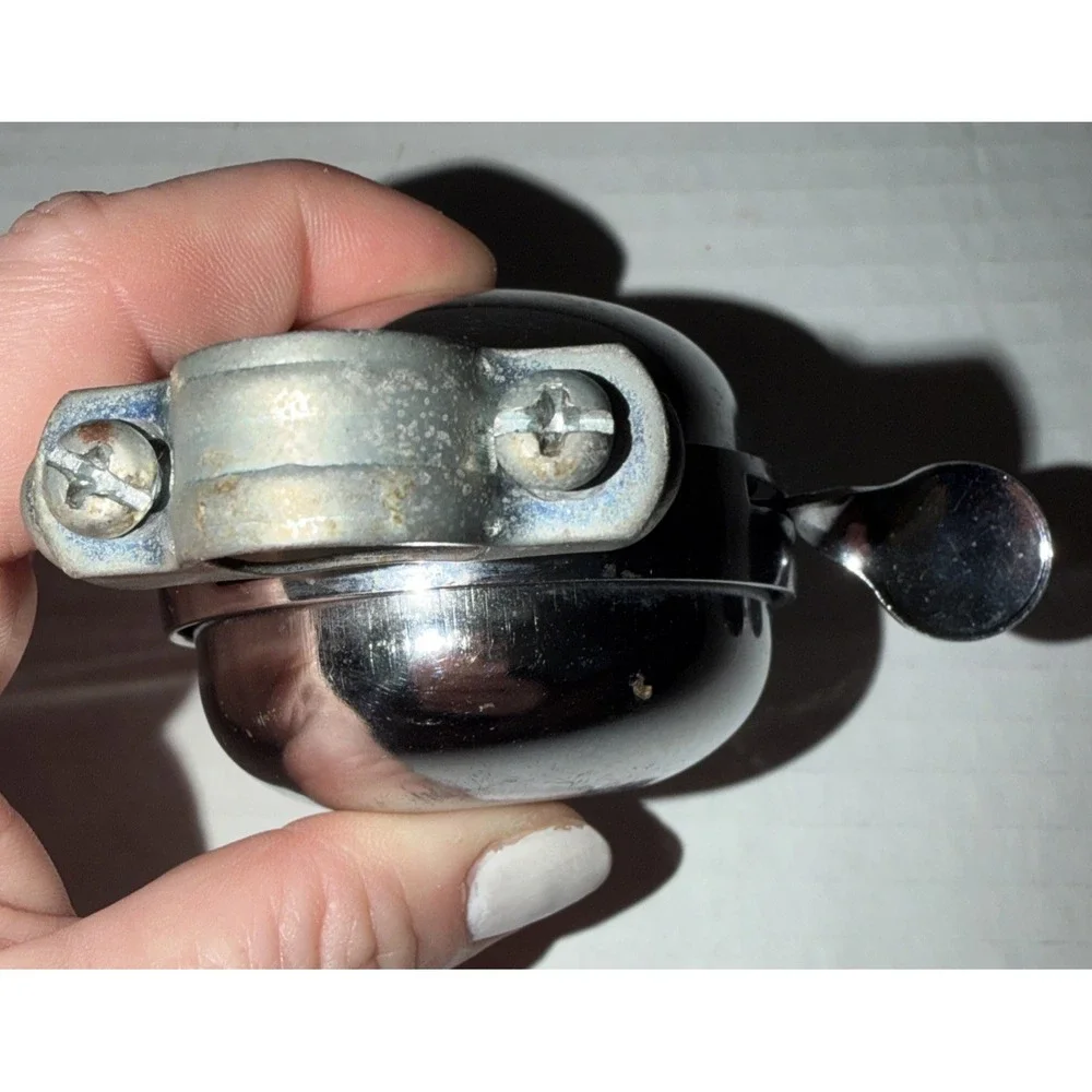 Vintage Bee Brand Cycle Revolving Bicycle Bell Bike Handlebar Mount Chrome Works